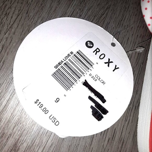 Roxy Colorful Neon Striped Polka Dot Flip Flops Sandals Women's Size 9 - Picture 5 of 5